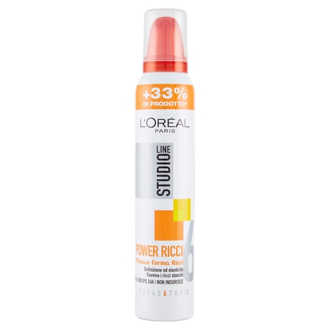 L'Oréal Paris Studio Line Power Ricci, Mousse capelli ricci, 200 ml